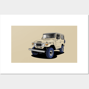 Toyota Land Cruiser FJ40 in tan Posters and Art